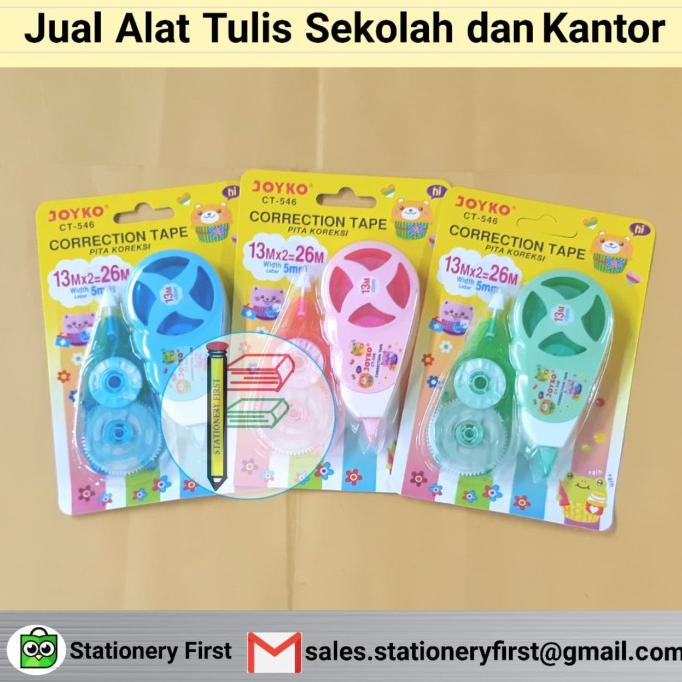 

Correction Tape Joyko Ct-546 13M + Free 1 Refill Grosir Termurah