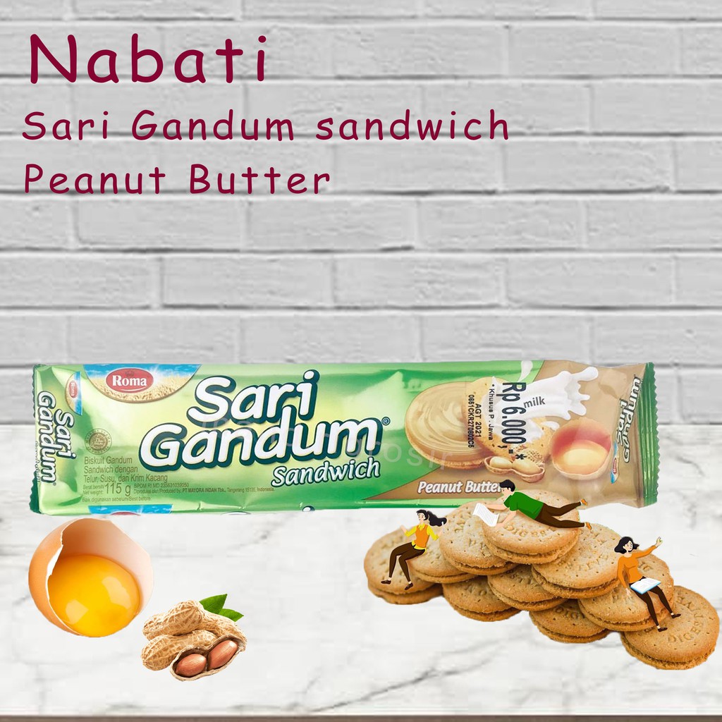 ROMA SARI GANDUM SANDWICH PEANUT BUTTER 108g