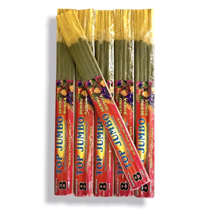 Dupa Hio Jumbo 8 Jam Seribu bunga 50 cm 1 bungkus isi 5 stick abu dingin Produksi Sekar Wangi