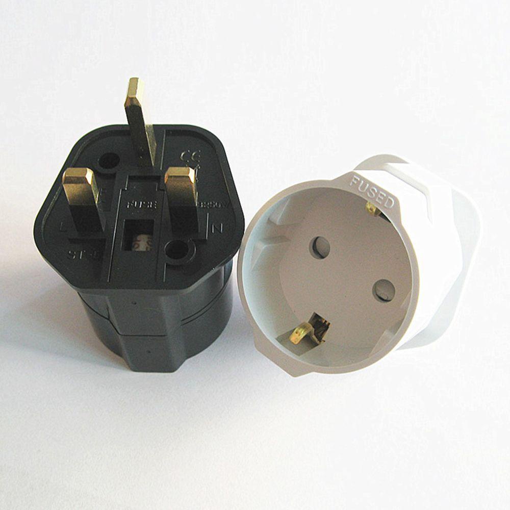 Nickolas1 Adaptor Portable Universal Tahan Lama Travel Plug Eropa EU 2pin Ke UK 3pin Aman Euro Konverter Eropa