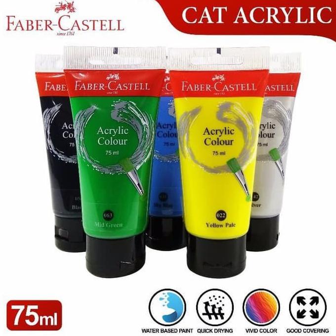

Produk Unggulan] Cat Acrylic 75Ml Faber-Castell - Hitam