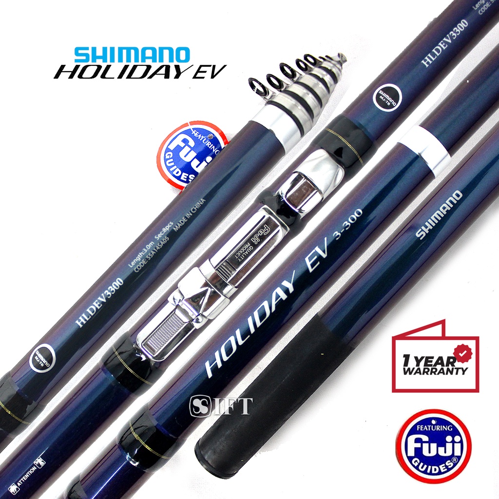Joran Shimano HOLIDAY EV | Full Fuji | Surf Casting | Teleskopik Pasiran Laut