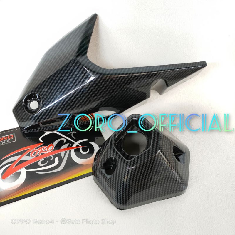 Cover Corong Knalpot Carbon ADV 150 / Cover Knalpot ADV 150 Carbon ZORO