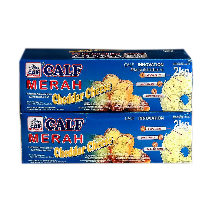 

Keju Cheddar merk Calf Merah 250 gr
