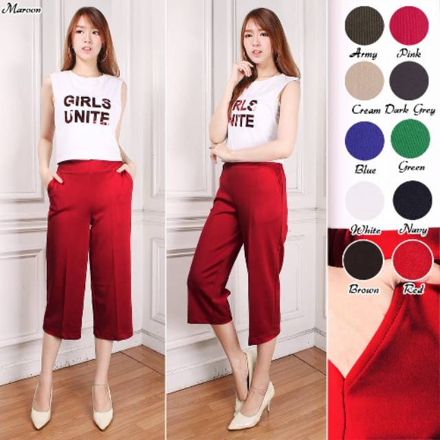 Celana Kulot 7/8 Scuba