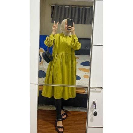 LIANA TUNIK KATUN RAYON VISCOSE PREMIUM / LONG TUNIK POLOS / TUNIK JUMBO / ATASAN BAJU WANITA TERBAR