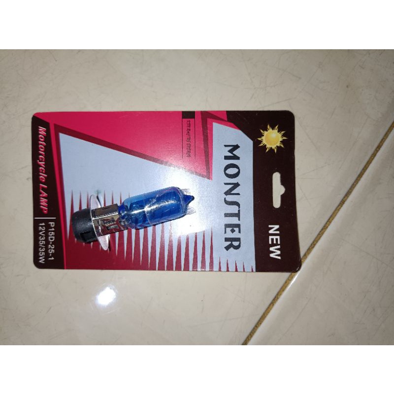 Bola depan biru xenon putih bulat biru tiang / biru standart lampu motor depan supra REVO grand beat