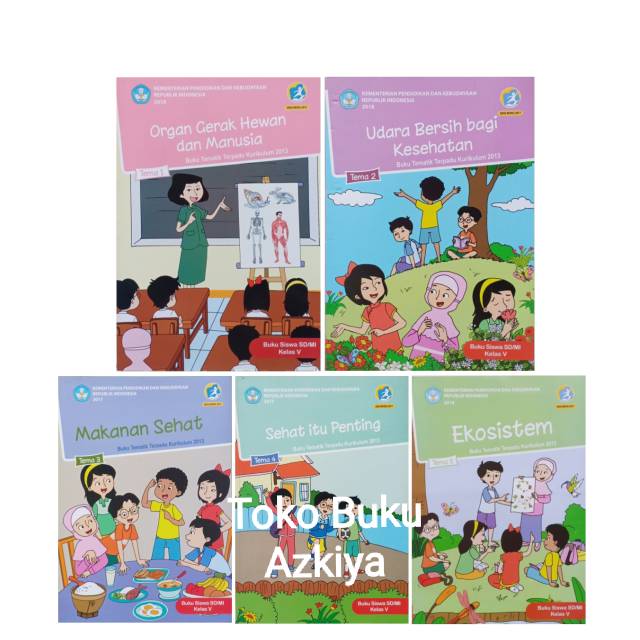 Paket Buku Tema 1 2 3 4 5 Kelas 5 SD Kemendikbud