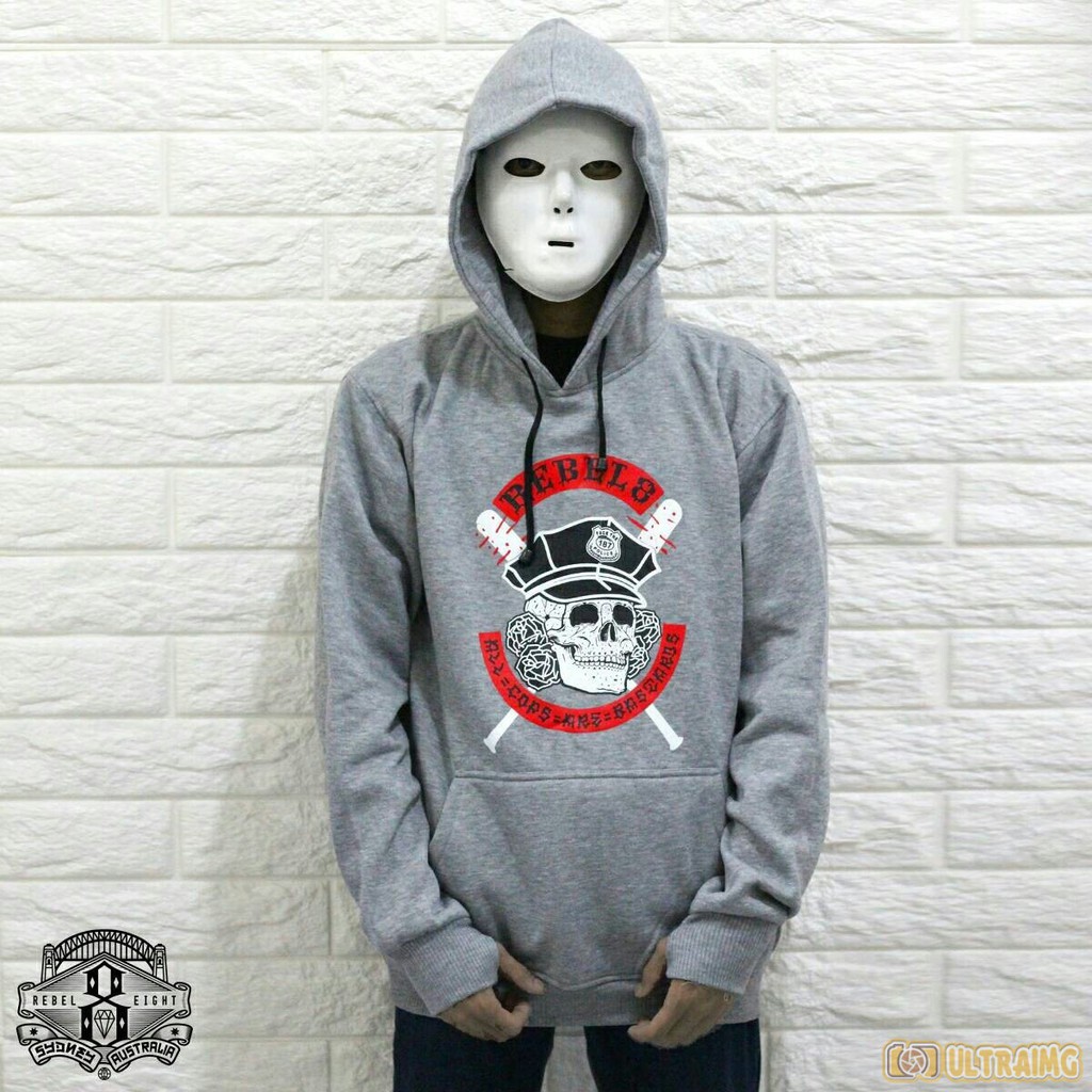 JAKET REBEL EIGHT KATUN HOODIE CUCI GUDANG