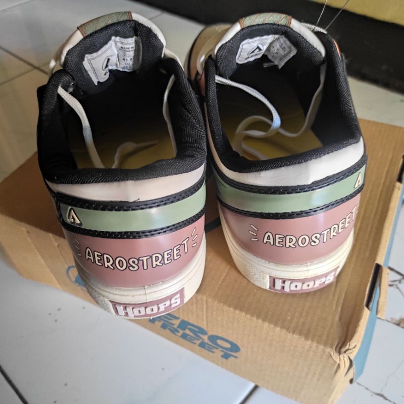 Aerostreet 2D hoops low krem coklat army - 41