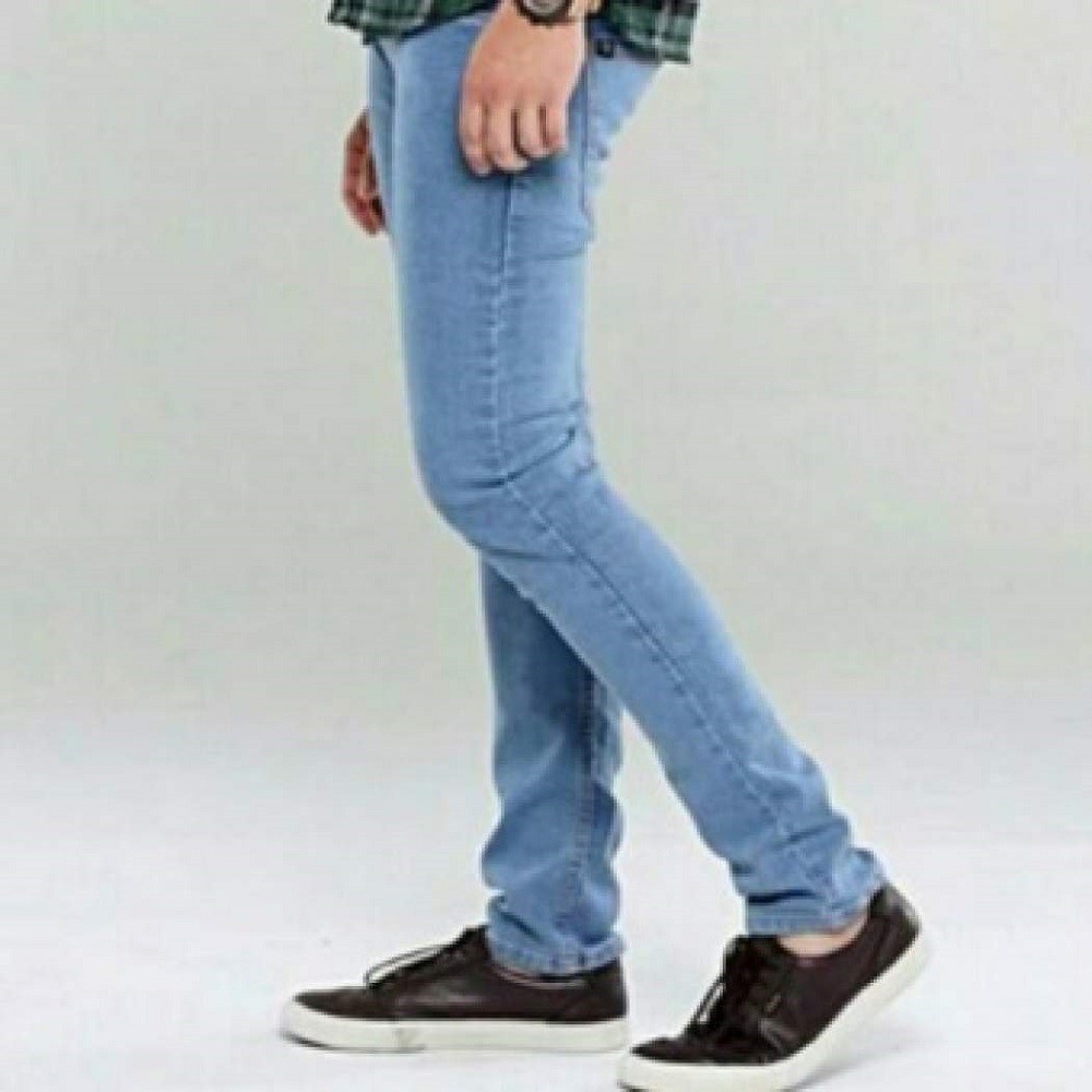 JEANS WR  BASIC JEANS MODEL REGULER / STANDAR BIRU MUDA / BIOBLITZ PREMIUM BANDUNG