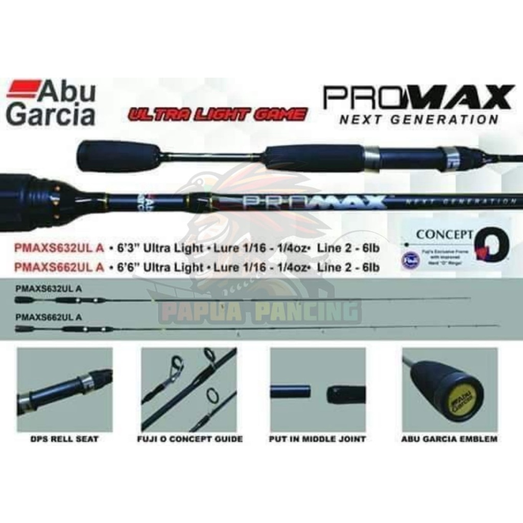 ABU GARCIA PROMAX PMAXS 662UL 2-6LB + PACKING PVC