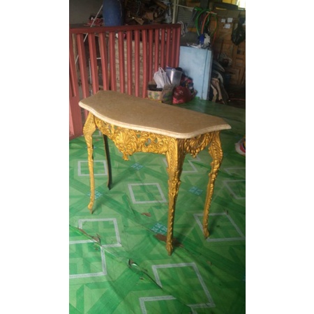 [NEW] MEJA RIAS ONYX BESI GOLDEN BROWN / MEJA / MEJA RIAS / MEJA PAJANGAN / MEJA UNIK BATU BESI