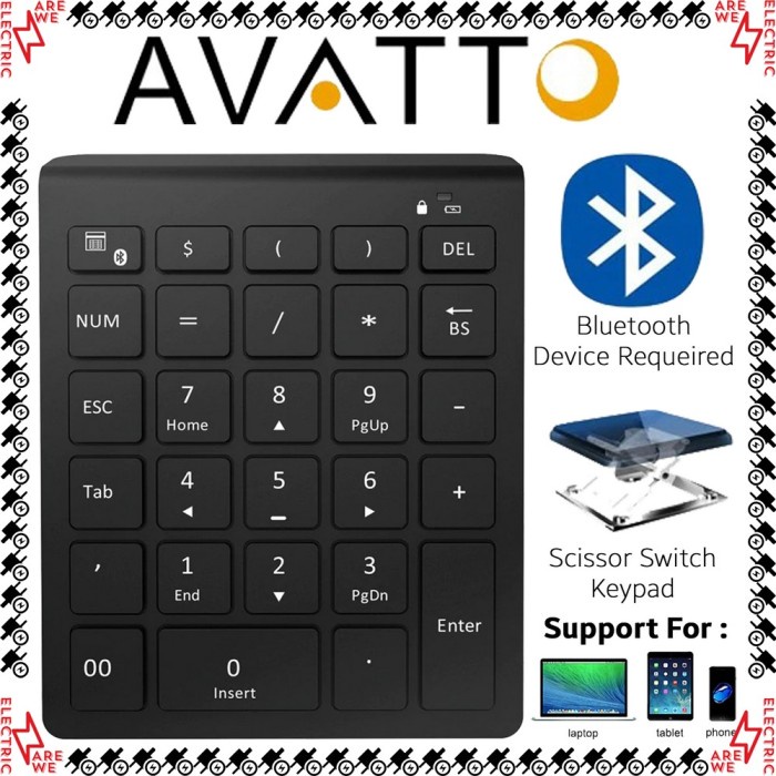 

Keypad Mini Numeric Keyboard Avatto Numpad Bluetooth Kalkulator Asli