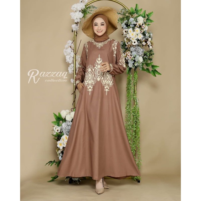 WILI MUSLIM / GAMIS MADINA SYAHNAZ FULL BORDIR PREMIUM TERBARU 2022 / BAHAN KATUN MADINA TOYOBO / FA