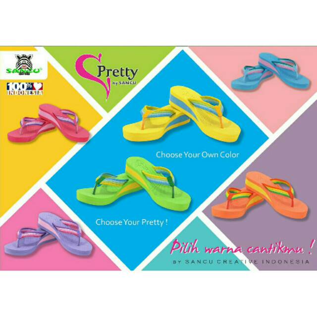 SANDAL WEDGES PRETTY / SANDAL WANITA PRETTY SANCU-1