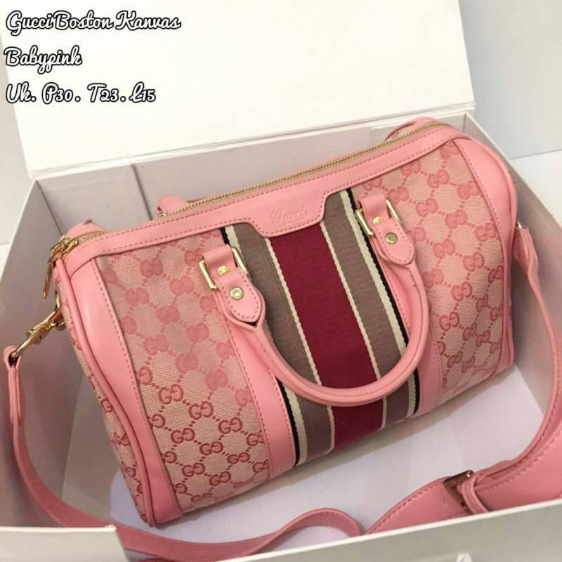 TAS GUCCI BOSTON KANVAS 30CM