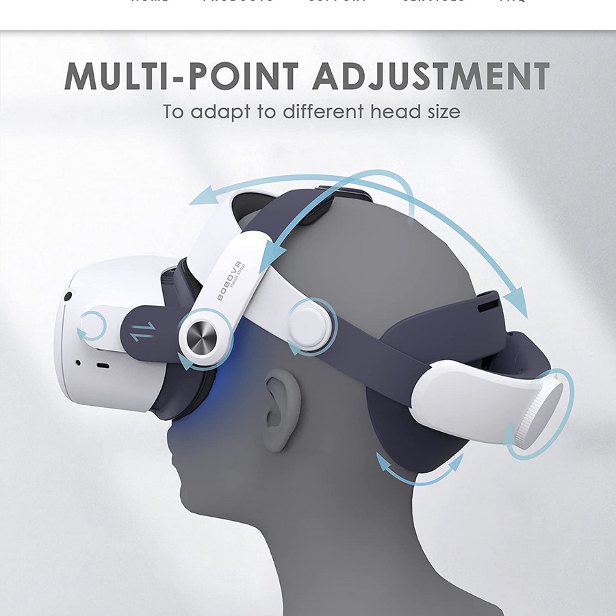 BOBOVR M2 Plus Reduce Press Adjustment Head Strap For Oculus Quest 2