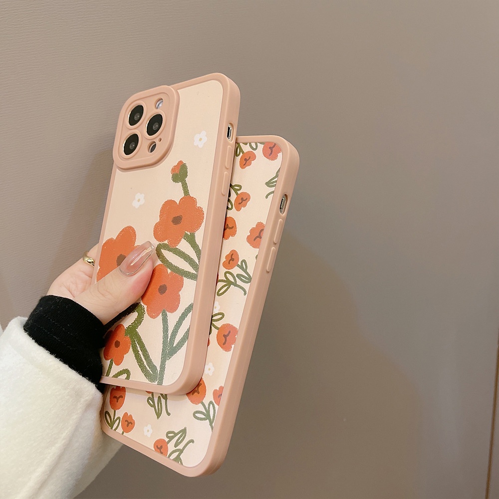 IPHONE Musim Semi Bunga Jeruk Perlindungan Penuh Lembut Silikon Ponsel Case Cover Untuk Iphone7 8 PLUS X XR XS 11 12 13 14 MINI PRO MAX SE 2020