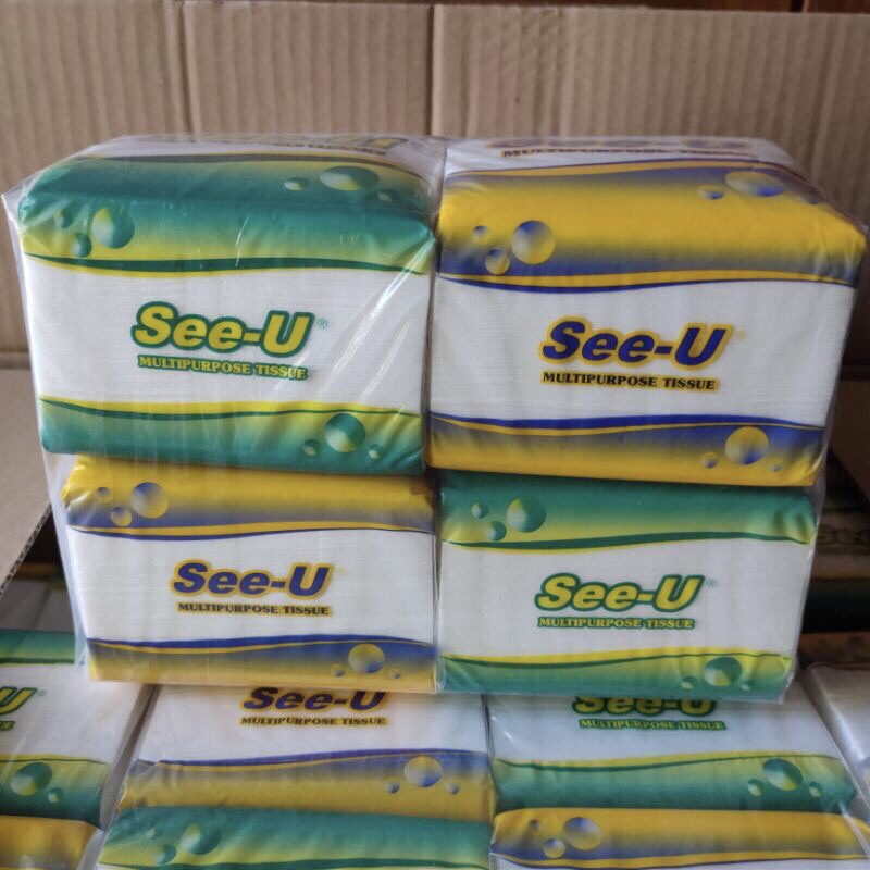 (4PACK) TISSUE POP UP SEE U / TISU POP UP / MULTIPURPOSE TISSUE SEE-U (1 bungkus isi 4 pack)