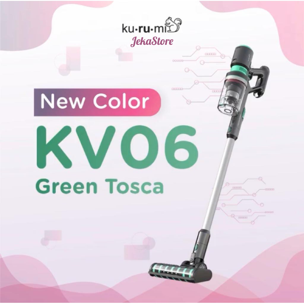 KURUMI KV-06 Cordless Stick Vacuum Cleaner with Bed &amp; Mop Brush