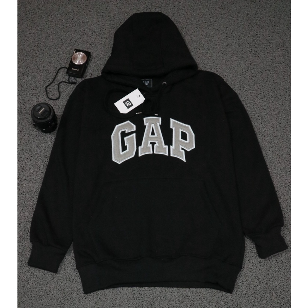 SWEATER HOODIE GAP BORDIR FULLTAG &amp; LABEL BAHAN ORIGINAL UKURAN M L XL