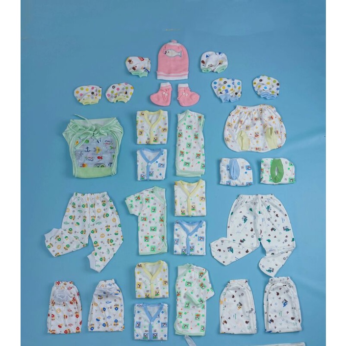 35 PCS Paket Perlengkapan Baju Bayi Hemat/Paket Hemat Perlengkapan Bayi/Paket  Hemat Baju Bayi