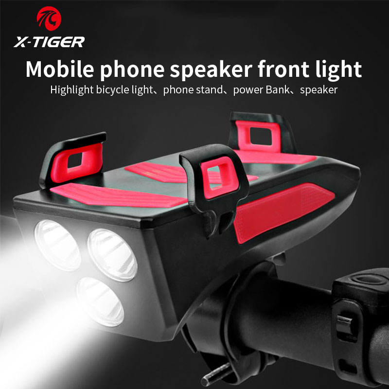 

X-TIGER 4 in 1 Multifungsi Sepeda Lampu Klakson Sepeda Lampu dengan Bracket Bersepeda Lampu