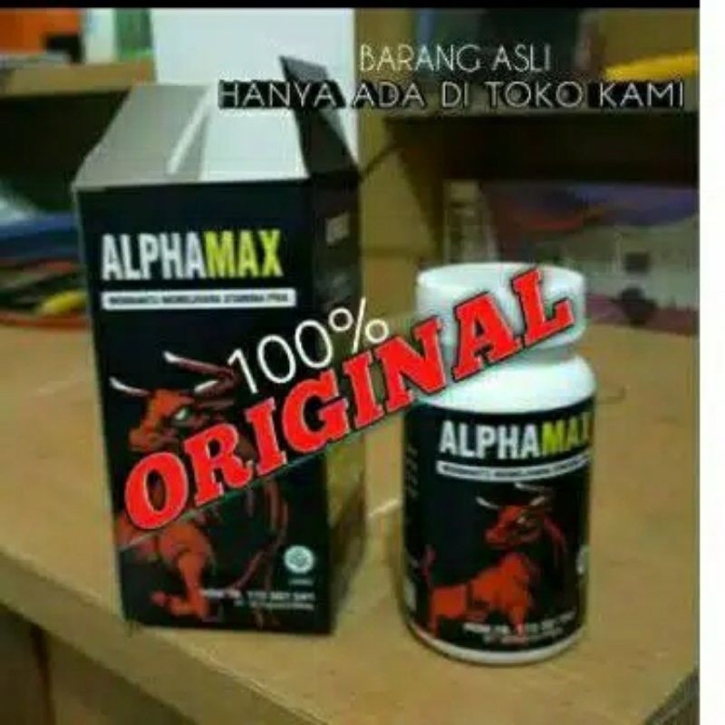 Alphamax kapsul original herbal penambah stamina pria