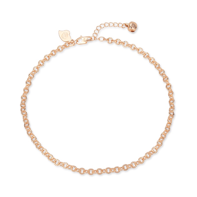 COD Gelang Kaki Titanium Wanita Emas Muda Perak Asli Dewasa Anti Karat Silver Kerincing Murah Krincing Korea 03