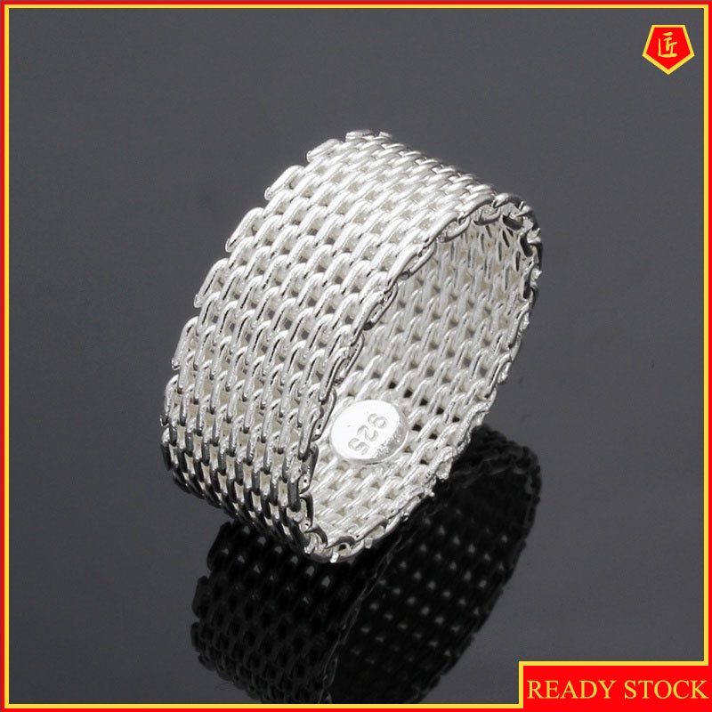 [Ready Stock]Fashion Creative Mesh Silver Ring