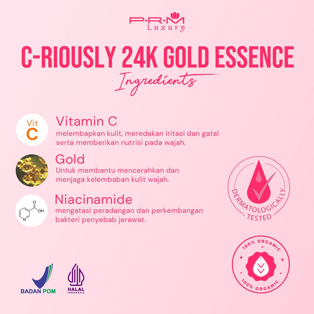 Serum C-Riosly 24k Gold Essence glow luxury bpom /serum wajah/serum gold/anti aging