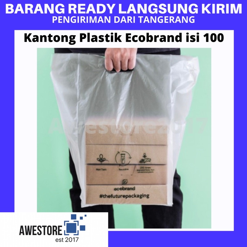 Kantong Plastik Eco Friendly Ecobrand Oxium Ramah Lingkungan Bening