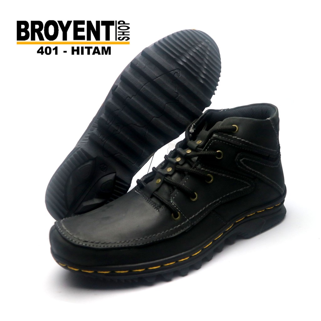 Sepatu Boots Pria Kulit Asli 401