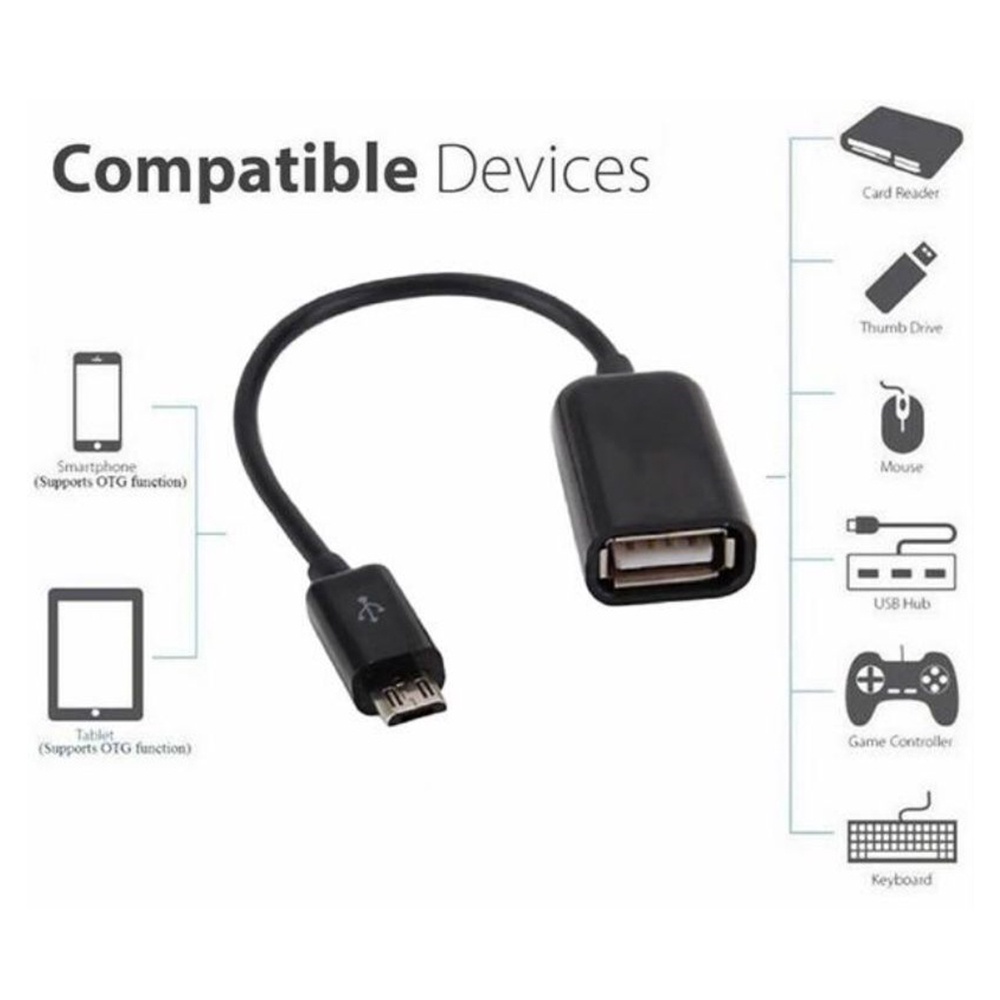 Kabel OTG to Micro USB OTG Cable For Smartphone Port USB Female to USB Micro