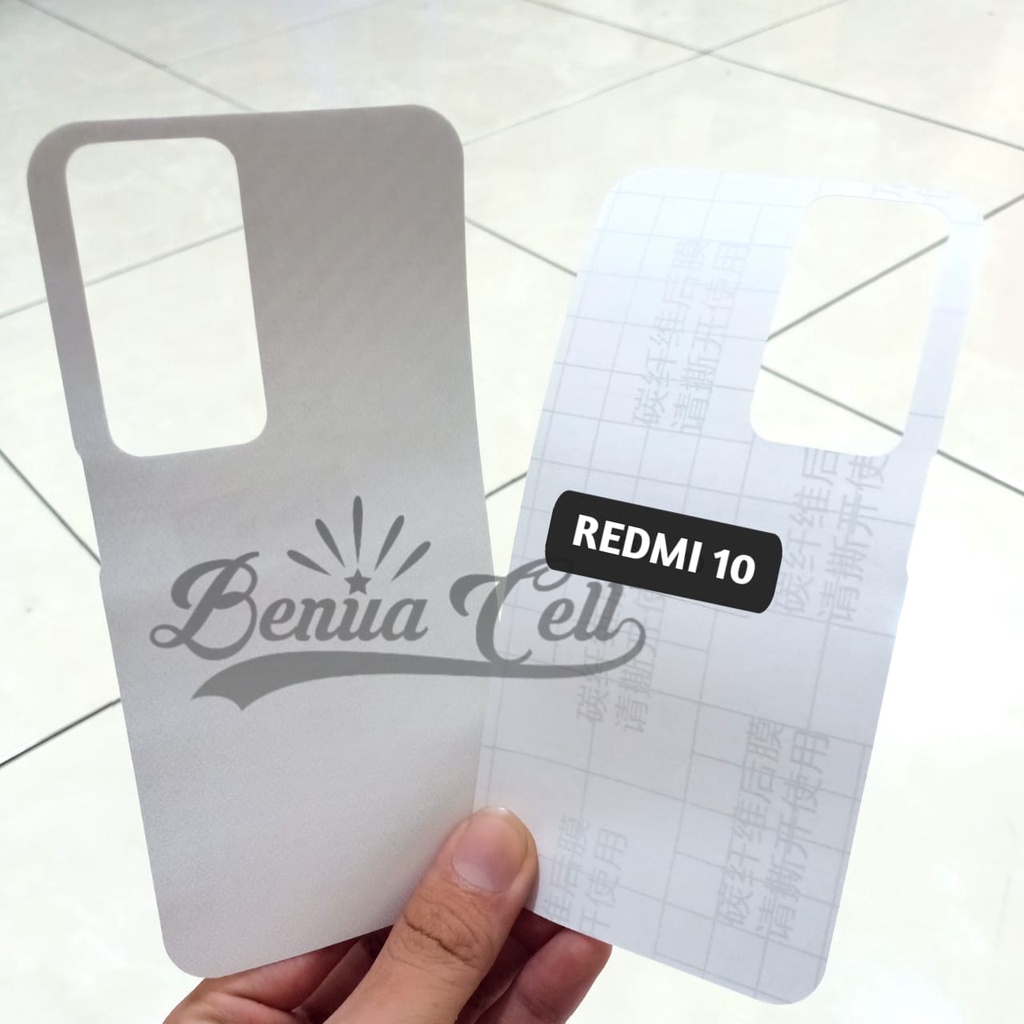 SKIN CARBON XIAOMI REDMI 10 REDMI 9 - ANTI GORES BELAKANG REDMI 9 REDMI 10 - BC