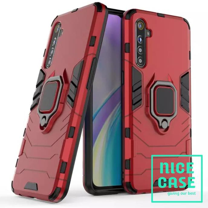 REALME XT HARD CASE HYBRID TPU BLACK PANTHER COVER ARMOR WITH RING