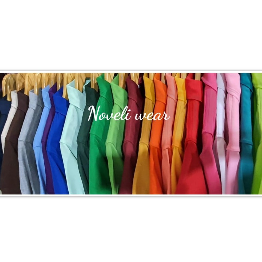 Noveli wear - Kaos kerah pria | kaos polo shirt | atasan baju kaos polos seragam lengan pendek harga grosir size L