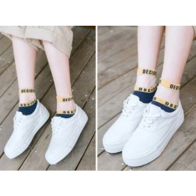 KKT kaos kaki transparan teks summer musim panas cotton transparan korea japan jepang