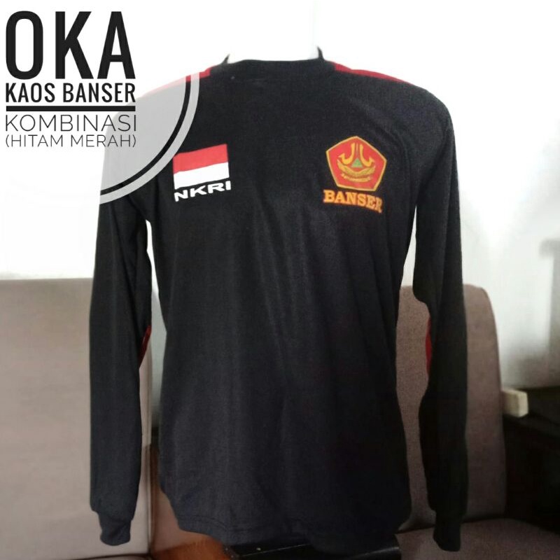 Kaos Banser lengan panjang (kombinasi)