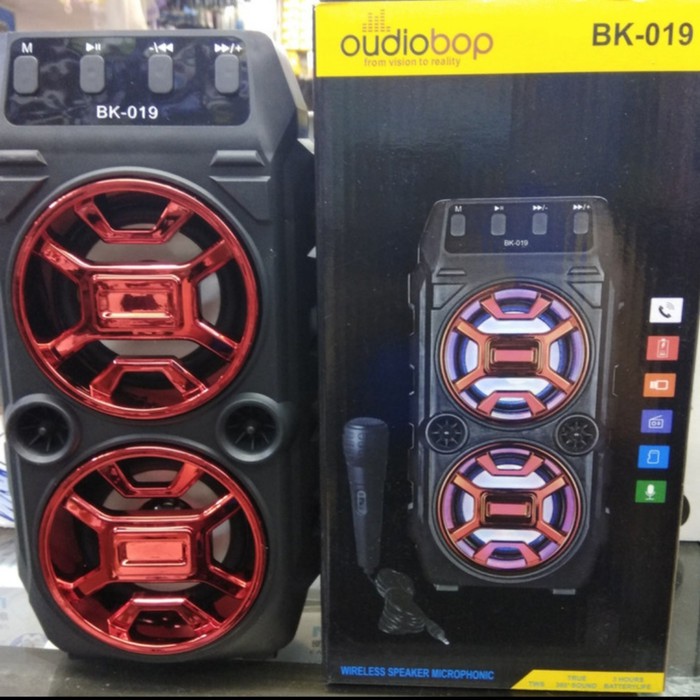 Speaker Bluetooth Karaoke BK-019 - Speaker Karaoke Free Microphone