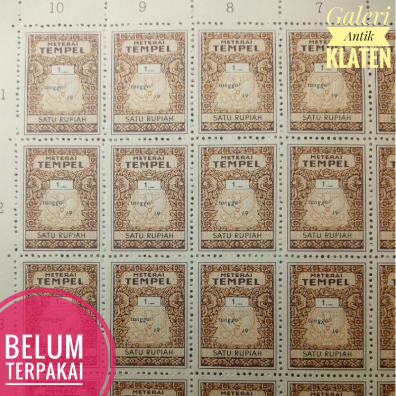 

1pcs Materai Tempel Rp 1 Rupiah tahun 1960,1961,1962,1963,1964,1965 matrai lama kuno jadul lawas