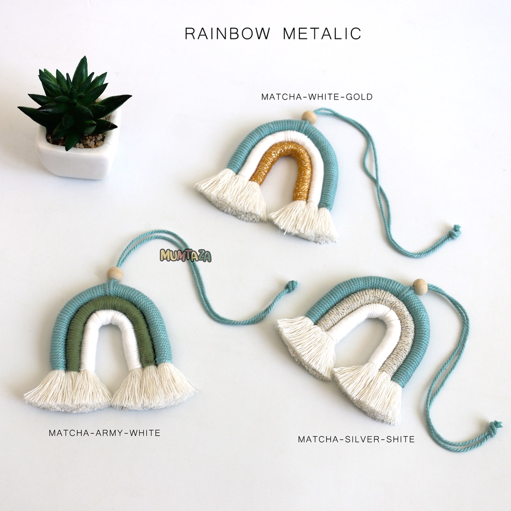 Bag charm rainbow  METALIC ~ Bagcharm pelangi ~ Gantungan Kunci ~ Souvenir Murah ~ Gantungan Tas Jali - Gantungan Tas Anyaman