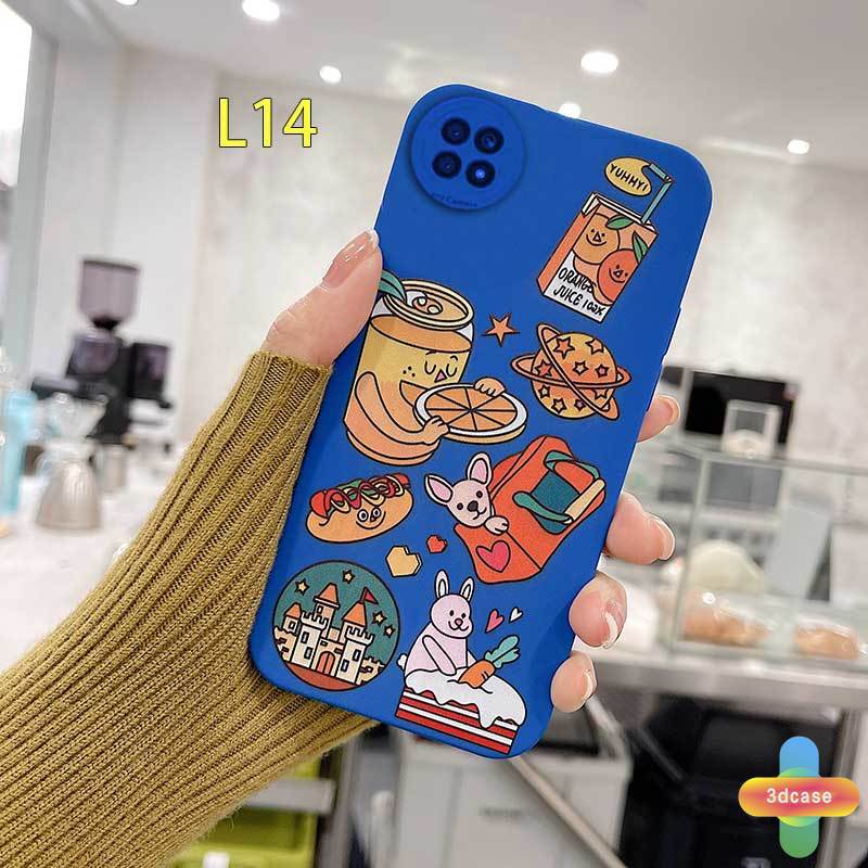 Casing Soft Case TPU Xiaomi Redmi Note 8 10S 9 10 9 10 PRO MAX 11 9S Xiaomi Redmi POCO C3 C31 X3 NFC X3 PRO Redmi 9 9C NFC 9A 9i 9T 9AT 9 PRO Power 10X POCO M2 PRO 10 Prime Motif Klein Blue Cartoon label Soft TPU Shockproof Back Cover