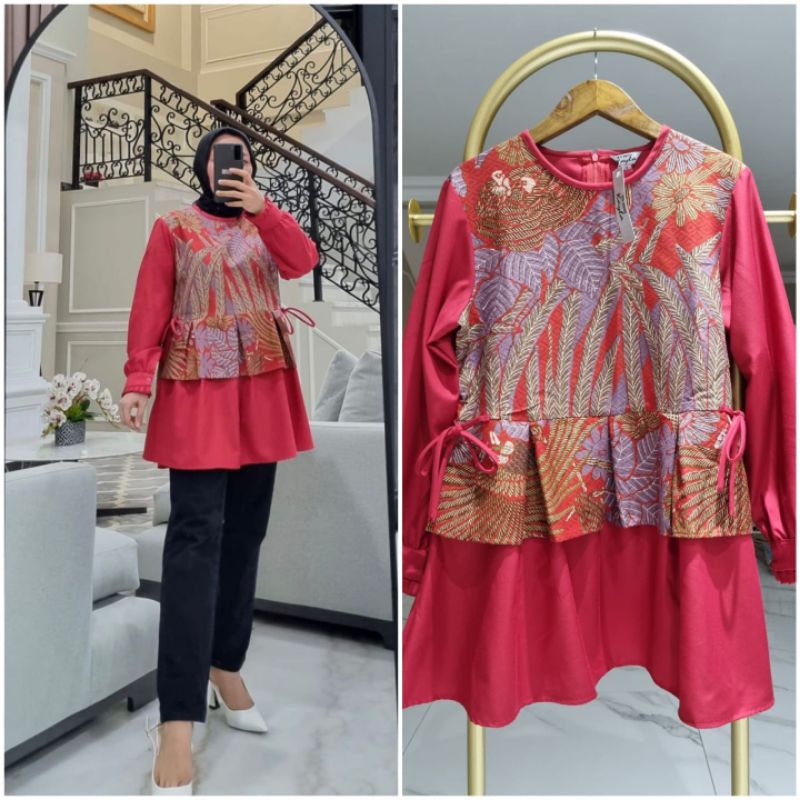 Tunik Mix Batik Tali Edness Kayla