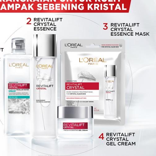 ➧ L'Oreal Paris Revitalift Crystal Gel Cream (Wajah tampak sebening kristal) - Skincare Loreal ❋