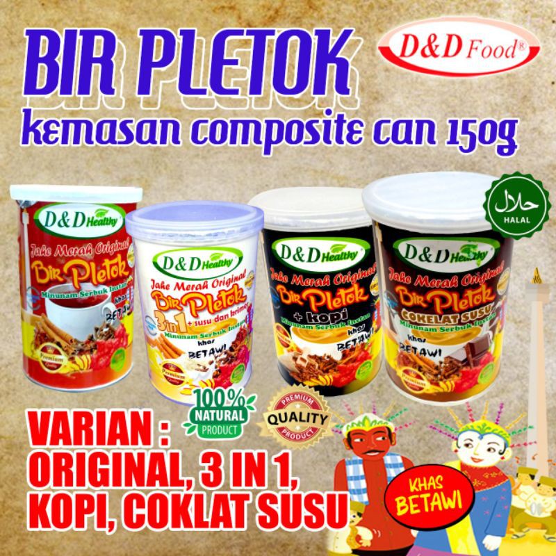 Bir Pletok Jahe Merah Original Composite Can 150g