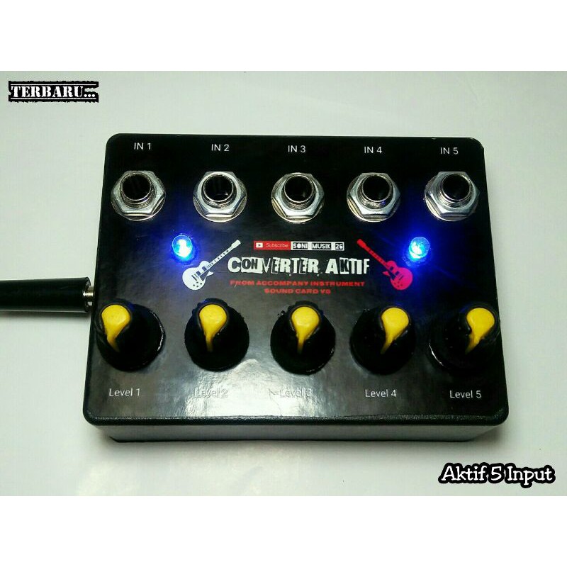 Converter Aktif 5 Input (Solusi Suara Gitar Pelan Saat Pakai Converter Pasif)j