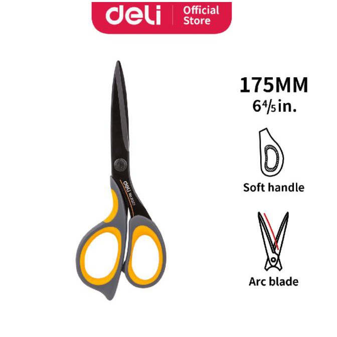 

[[BISA COD]] Deli Gunting dengan pegangan lembut untuk kenyamanan 175mm E6027