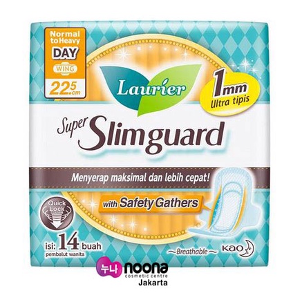 Laurier Super SlimGuard Day with Gathers 22.5 cm wing (isi14)